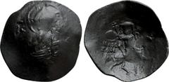 Medieval Coins BULGARIA. Second Empire. Konstantin I Asen (1257-1277). Ae Trachy. Veliko Turnovo. Obv: Bust of Christ Pantokrator facing. Rev: Konstantin riding horse right, head facing, holding patri