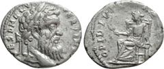 Roman Imperial Coins PERTINAX (193). Denarius. Rome. Obv: IMP CAES P HELV PERTIN AVG. Laureate head right. Rev: OPI DIVIN(AE) TR P COS II. Ops seated left on throne, holding grain ears. RIC 8-9. Condi
