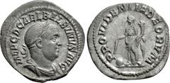 Roman Imperial Coins BALBINUS (238). Denarius. Rome. Obv: IMP C D CAE L BALBINVS AVG. Laureate, draped and cuirassed bust right. Rev: PROVIDENTIA DEORVM. Providentia standing left, holding cornucopia 