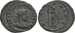 Roman Imperial Coins CLAUDIUS II GOTHICUS (268-270). Antoninianus. Smyrna. Obv: IMP C M AVR CLAVDIVS AVG. Radiate and cuirassed bust right. Rev: MINERVA AVG / SPQR. Minerva standing right, holding spe