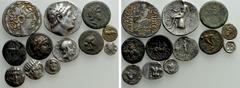 Group Lots 12 Greek Coins; Including two Tetradrachms. Obv: . Rev: . . Condition: See picture. Weight: g. Diameter: mm.