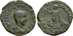 Roman Provincial Coins DACIA. Hostilian (Caesar, 250-251). Ae. Dated CY 5 (250/1). Obv: C VAL HOST M QVINTVS C. Bare-headed, draped and cuirassed bust right. Rev: PROVINCIA DACIA / AN V. Pax standing 