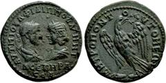 Roman Provincial Coins MOESIA INFERIOR. Tomis. Philip I the Arab with Otacilia Severa (244-249). Ae. Obv: ΑΥΤ Μ ΙΟΥΛ ΦΙΛΙΠΠΟϹ ΑΥΓ Μ WΤΑ ϹEΒΗΡΑ ϹEΒ. Laureate, draped and cuirassed bust of Philip and dr