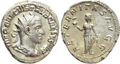 Roman Imperial Coins TREBONIANUS GALLUS (252-253). Antoninianus. Rome. Obv: IMP CAE C VIB TREB GALLVS AVG. Radiate, draped and cuirassed bust right. Rev: AETERNITAS AVGG. Aeternitas standing left, rai