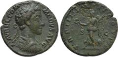 Roman Imperial Coins COMMODUS (177-192). As. Rome. Obv: L AVREL COMMODVS AVG. Laureate and cuirassed bust right. Rev: TR P III IMP II COS P P / S - C. Victory advancing left, holding wreath and palm. 