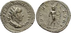 Roman Imperial Coins AEMILIAN (253). Antoninianus. Rome. Obv: IMP AEMILIANVS PIVS FEL AVG. Radiate, draped and cuirassed bust right. Rev: ERCVL VICTORI. Hercules standing right, leaning on club, holdi