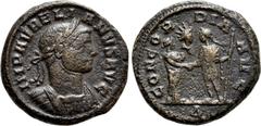Roman Imperial Coins AURELIAN (270-275). As. Rome. Obv: IMP AVRELIANVS AVG. Laureate and cuirassed bust right. Rev: CONCORDIA AVG / Δ. Severina and Aurelian, holding sceptre, standing facing one anoth