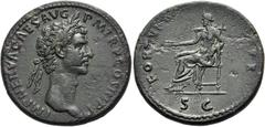 RÖMER RÖMISCHE KAISERZEIT. Nerva, 96 - 98 n. Chr. AE Sesterz ø 33mm (13,77g). 97 n. Chr. Mzst. Rom. Vs.: IMP NERVA CAES AVG P M TR P COS III P P, Kopf mit Lorbeerkranz n. r. Rs.: FORTVNA PR / S C, For