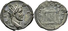 RÖMER RÖMISCHE KAISERZEIT. Divus Antoninus Pius, ab 161 n. Chr. Antoninian ø 23mm (3,59g). Geprägt unter Traianus Decius, 250 - 251 n. Chr. Mzst. Mediolanum. Vs.: DIVO PIO, Kopf mit Strahlenkrone n. r