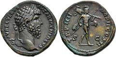 RÖMER RÖMISCHE KAISERZEIT. Lucius Verus, 161 - 169 n. Chr. AE Sesterz ø 33mm (26,40g). 164 n. Chr. Mzst. Rom. Vs.: L AVREL VERVS AVG ARMENIACVS, Kopf mit Lorbeerkranz n. r. Rs.: TR P IIII IMP II COS I