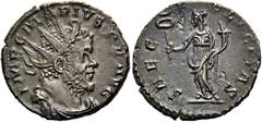 RÖMER RÖMISCHE KAISERZEIT. Marius, 269 n. Chr. Antoninian ø 19mm (2,60g). Mzst. Augusta Treverorum. Vs.: IMP C MARIVS P F AVG, drapierte Panzerbüste mit Strahlenkrone n. r. Rs.: SAEC F-ELICITAS, Felic