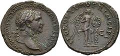 RÖMER RÖMISCHE KAISERZEIT. Trajan, 98 - 117 n. Chr. AE As ø 28mm (9,97g). 104/105 - 107 n. Chr. Mzst. Rom. Vs.: IMP CAES NERVAE TRAIANO AVG GER DAC P M TR P COS V P P, Kopf mit Lorbeerkranz u. Gewand 