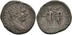 RÖMER RÖMISCHE KAISERZEIT. Septimius Severus, 193 - 211 n. Chr. AE Sesterz ø 32mm (21,28g). 195 n. Chr. Mzst. Rom. Vs.: L SEPT SEV PE-RT AVG IMP VII, Kopf mit Lorbeerkranz n. r. Rs.: DIVI M PII F P M 