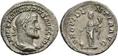 RÖMER RÖMISCHE KAISERZEIT. Maximinus Thrax, 235 - 238 n. Chr. Denar ø 20mm (3,29g). 236 n. Chr. Mzst. Rom. Vs.: MAXIMINVS PIVS AVG GERM, drapierte Panzerbüste mit Lorbeerkranz n. r. Rs.: PROVIDE-NTIA 