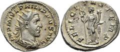 RÖMER RÖMISCHE KAISERZEIT. Philipp I. Arabs, 244 - 249 n. Chr. Antoninian ø 23mm (4,18g). 244 - 247 n. Chr. Mzst. Rom. Vs.: IMP M IVL PHILIPPVS AVG, drapierte Panzerbüste mit Strahlenkrone n. r. Rs.: 