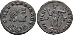RÖMER RÖMISCHE KAISERZEIT. Galeria Valeria, 308 - 311 n. Chr. AE Follis ø 25mm (6,12g). ca. 310 - 311 n. Chr. Mzst. Siscia. Vs.: GAL VALERIA AVG, drapierte Büste mit Diadem n. r. auf Mondsichel. Rs.: 