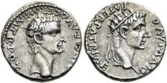 RÖMER RÖMISCHE KAISERZEIT Caligula, 37 - 41 n. Chr. Denar ø 17mm (3,92g). 37 - 38 n. Chr. Mzst. Rom. Vs.: C CAESAR AVG GERM P M TR POT, Kopf des Gaius n. r. Rs.: DIVVS AVG PATER PATRIAE, Kopf des Augu