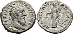 RÖMER RÖMISCHE KAISERZEIT Pertinax, 192 - 193 n. Chr. Denar ø 18mm (3,14g). 193 n. Chr. Mzst. Rom. Vs.: IMP CAES P HELV PERTIN AVG, Kopf mit Lorbeerkranz n. r. Rs.: AEQVIT AVG TR P COS II, Aequitas mi