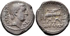 RÖMER RÖMISCHE REPUBLIK. RÖMISCHE REPUBLIK NACH 211 V. CHR L. Livineius Regulus, 42 v. Chr. Denar ø 18mm (3,44g). Mzst. Rom. Vs.: REGVLVS PR, Kopf des Praetors L. Livineius Regulus n. r. Rs.: L LIVINE
