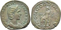 RÖMER RÖMISCHE KAISERZEIT. Otacilia Severa, 244 - 249 n. Chr. AE Sesterz ø 30mm (16,68g). Mzst. Rom. Vs.: MARCIA OTACIL SEVERA AVG, drapierte Büste mit Stephane n. r. Rs.: CONCORDIA AVGG / S C, Concor