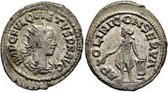 RÖMER RÖMISCHE KAISERZEIT. Quietus, 260 - 261 n. Chr. Antoninian ø 23mm (4,05g). Mzst. Samosata. Vs.: IMP C FVL QVIETVS P F AVG, drapierte Panzerbüste mit Strahlenkrone n. r. Rs.: AP-OLINI CONSERVA, A