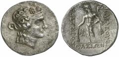 GRIECHEN THRAKISCHE INSELN. Tetradrachme (16,65g). Nach 146 v.Chr. Vs.: Kopf des Dionysos mit Efeukranz n. r. Rs.: HRAKLEOUS / SOTHROS / QASIWN, Herakles mit Keule und Löwenfell, l. im Feld Monogramm.