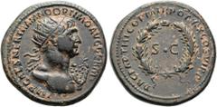 RÖMER RÖMISCHE KAISERZEIT. Trajan, 98 - 117 n. Chr. AE As ø 24mm (8,64g). 20. Februar - 9. Dezember 116 n. Chr. Mzst. Rom. Vs.: IMP CAES NER TRAIANO OPTIMO AVG GERM, Kopf mit Strahlenkrone u. Aegis n.