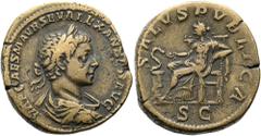 RÖMER RÖMISCHE KAISERZEIT. Severus Alexander, 222 - 235 n. Chr. AE Sesterz ø 31mm (23,90g). Mzst. Rom. Vs.: IMP CAES M AVR SEV ALEXANDER AVG, drapierte Panzerbüste mit Lorbeerkranz n. r. Rs.: SALVS PV