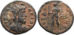 RÖMER RÖMISCHE KAISERZEIT. Anonyme Prägungen aus der Zeit Julians II. (Isisfest). AE ø 19mm (1,72g). Mzst. Alexandria. Vs.: DEO SARAPIDI, drapierte Büste des Sarapis mit Strahlenkrone u. Modius n. r. 