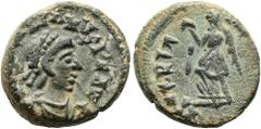 RÖMER RÖMISCHE KAISERZEIT. Majoran, 457 - 461 n. Chr. AE ø 14mm (2,56g). Mzst. Mediolanum. Vs.: D N IVL MAIORIANVS P F AVG, drapierte Panzerbüste mit Perlendiadem n. r. Rs.: VICTORIA AVGGG / MD, Vikto