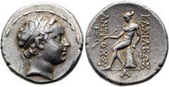 GRIECHEN NÖRDLICHE LEVANTE. SELEUKIDEN. Antiochos, Sohn des Seleukos IV., 175 v. Chr. Tetradrachme ø 27mm (17,06g). Mzst. Antiochia am Orontes. Vs.: Kopf mit Diadem n. r. Rs.: ΒΑΣΙΛΕΩΣ ΑΝΤΙΟΧΟΥ, Apoll