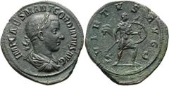 RÖMER RÖMISCHE KAISERZEIT. Gordian III., 238 - 244 n. Chr. AE Sesterz ø 33mm (18,13g). 238 - 239 n. Chr. Mzst. Rom. Vs.: IMP CAES M ANT GORDIANVS AVG, drapierte Panzerbüste mit Lorbeerkranz n. r. Rs.: