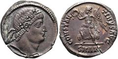 RÖMER RÖMISCHE KAISERZEIT. Constantin I., der Große, 307 - 337 n. Chr. Siliqua ø 19mm (2,95g). 336 - 337 n. Chr. Mzst. Antiochia. Vs.: Kopf mit Rosettendiadem n. r. Rs.: CONSTAN-TINVS AVG / SMNA, Vikt