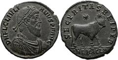 RÖMER RÖMISCHE KAISERZEIT. Julian II., 360 - 363 n. Chr. AE Doppelmaiorina ø 28mm (8,44g). Mzst. Heraclea. Vs.: D N FL CL IVLI-ANVS P F AVG, drapierte Panzerbüste mit Perlendiadem n. r. Rs.: SECVRITAS