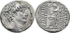 GRIECHEN NÖRDLICHE LEVANTE. SELEUKIDEN Philippos I. Epiphanes Philadelphos, 93 - 83 v. Chr. Tetradrachme ø 26mm (15,57g). 88 - 75 v. Chr. Mzst. vermutlich Antiocheia am Orontes. Vs.: Kopf mit Diadem n