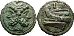 ROMER RÖMISCHE REPUBLIK. AES GRAVE Anonym, 240 - 225 v. Chr. AE As ø 60mm (242,38g). Mzst. Rom. Vs.: Bärtiger Januskopf, darunter Wertzeichen. Rs.: Prora n. l., darüber I. Cr. 35/1; Haeberlin 12, 6; T