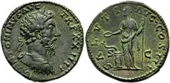 ROMER RÖMISCHE KAISERZEIT. Marcus Aurelius, 161 - 180 n. Chr. AE Sesterz ø 31mm (28,25g). 170 n. Chr. Mzst. Rom. Vs.: M ANTONINVS AVG TR P XXIIII, drapierte Panzerbüste mit Lorbeerkranz n. r. Rs.: SAL