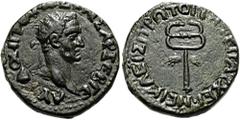 DIE MUNZEN DER BITHYNISCHEN STADT NIKAIA - SAMMLUNG PROF. DR. WOLFRAM WEISER BITHYNIEN - NIKAIA. AUGUSTUS, 27 – 14 Domitian, 81 - 96 n. Chr. AE Dichalkon ø 17mm (3,54g). St. 195°. Vs.: ΑΥΤ ΔΟΜΙΤΙΑΝΟΣ 