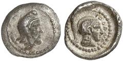 GRIECHEN . LYKIEN Ddenevele 1/12 Stater (1,93g). 420 / 400 v. Chr. Mzst. Xanthos(?). Vs.: Kopf eines Satrapen mit persischer Kyrbasia r. Rs.: "ddene", Kopf der Athena r. mit attischem Helm. Traité 411