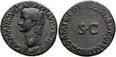 RÖMER RÖMISCHE KAISERZEIT. Germanicus, 15 v. Chr. - 19 n. Chr. AE Sesterz ø 29mm (11,56g). Geprägt unter Caligula, 37 - 38 n. Chr. Mzst. Rom. Vs.: GERMANICVS CAESAR TI AVG[VST F DIVI] AVG N, Kopf n. l