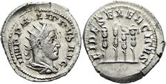 RÖMER RÖMISCHE KAISERZEIT. Philipp I. Arabs, 244 - 249 n. Chr. Antoninian ø 24mm (4,10g). 247 - 249 n. Chr. Mzst. Rom. Vs.: IMP PHILIPPVS AVG, drapierte Panzerbüste mit Strahlenkrone n. r. Rs.: FIDES 