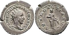 RÖMER RÖMISCHE KAISERZEIT. Traianus Decius, 249 - 251 n. Chr. Antoninian ø 27mm (4,47g). Mzst. Rom. Vs.: IMP C M Q TRAIANVS DECIVS AVG, drapierte Büste mit Strahlenkrone n. r. Rs.: ABVNDANTIA AVG, Abu