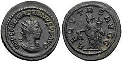 RÖMER RÖMISCHE KAISERZEIT. Macrianus Iunior, 260 - 261 n. Chr. AE Antoninian ø 23mm (3,78g). Mzst. Antiochia am Orontes. Vs.: IMP C FVL MACRIANVS P F AVG, drapierte Panzerbüste mit Strahlenkrone n. r.