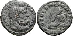 RÖMER RÖMISCHE KAISERZEIT. Maximinus Daia, 310 - 313 n. Chr. AE Follis ø 16mm (1,15g). 311 - 312 n. Chr. Mzst. Alexandria. Vs.: DEO SANCT-O SARAPIDI, Kopf des Sarapis mit Kalathos n. r. Rs.: DEO SANCT