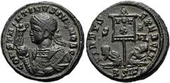 RÖMER RÖMISCHE KAISERZEIT. Constantin II. als Caesar, 317 - 337 n. Chr. AE Follis ø 19mm (3,31g). 320 n. Chr. Mzst. Siscia. Vs.: CONSTANTINVS IVN NOB C, drapierte Büste mit Lorbeerkranz n. l., auf der