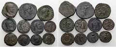 LOTS Römische AE. AE 2. - 4. Jh. n. Chr. 1x Sesterz Commodus (Jupiter mit Viktoria, l. unten Adler), 1x Sesterz Philipp II. (Philipp I. u. II. auf sella curulis sitzend), 2x Nummus Constantin I. (Jupi