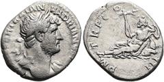 RÖMER RÖMISCHE KAISERZEIT. Hadrian, 117 - 138 n. Chr. Denar ø 18mm (3,00g). 119 - 123 n. Chr. Mzst. Rom. Vs.: IMP CAESAR TRAIAN HADRIANVS AVG, Büste mit Lorbeerkranz u. Gewand auf l. Schulter n. r. Rs