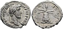 RÖMER RÖMISCHE KAISERZEIT. Antoninus Pius, 138 - 161 n. Chr. Denar ø 19mm (2,75g). 140 - 143 n. Chr. Mzst. Rom. Vs.: ANTONINVS AVG PIVS P P TR P COS III, Kopf mit Lorbeerkranz n. r. Rs.: ANNO-NA AVG, 