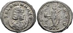 RÖMER RÖMISCHE KAISERZEIT. Salonina, ca. 254 - 268 n. Chr. Antoninian ø 21mm (4,34g). 266 - 267 n. Chr. Mzst. Antiochia. Vs.: SALONINVA AVG, drapierte Büste mit Stephane auf Mondsichel n. r. Rs.: VENV