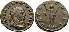 RÖMER RÖMISCHE KAISERZEIT. Tacitus, 275 - 276 n. Chr. Antoninian ø 22mm (3,47g). Mzst. Siscia. Vs.: IMP C M CLA TACITVS AVG, drapierte Panzerbüste mit Strahlenkrone n. r. Rs.: PAX A-VGVSTA, Pax mit Ol